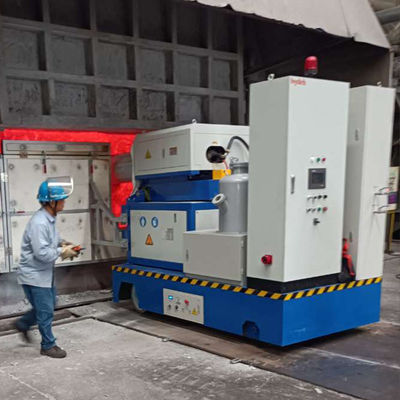 Unidade rotativa de desgaseamento de fluxo de refino com tamanho de partícula ≤ 5 mm e frequência de 50 Hz 1200 kg peso líquido