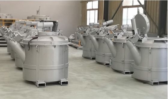 Ladeiras industriais de transferência de alumínio fundido com queda de temperatura natural ≤ 15 °C/h C/h e capacidade de 1000 kg