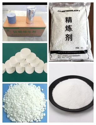 Fluxo refinado de alumínio de grau industrial para alta eficiência de desgaseificação e remoção de hidrogênio em alumínio fundido