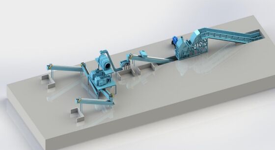 Linha de Reciclagem de Alumínio de Resíduos de 5 Toneladas por Hora com Fonte de Alimentação de 415V±10% e Sistema de Controle Centralizado