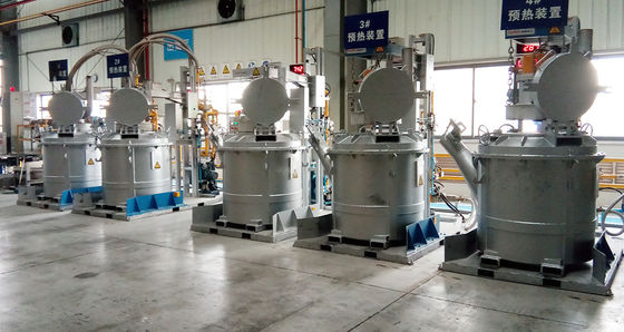 1000 kg Capacidade de transferência de alumínio fundido para elevação de baixa temperatura da superfície
