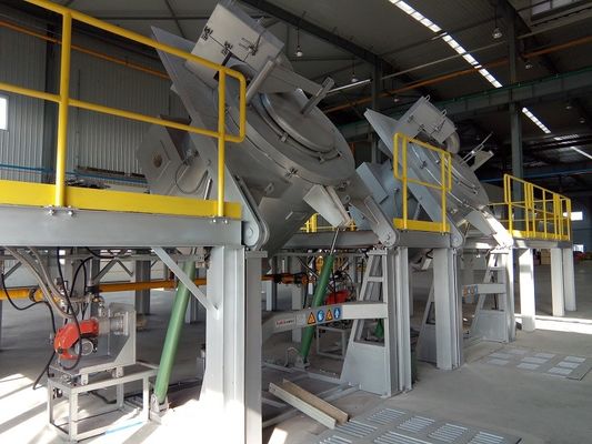 Forno de retenção de alumínio fundido de temperatura nominal de 850 °C com capacidade de 1000 kg