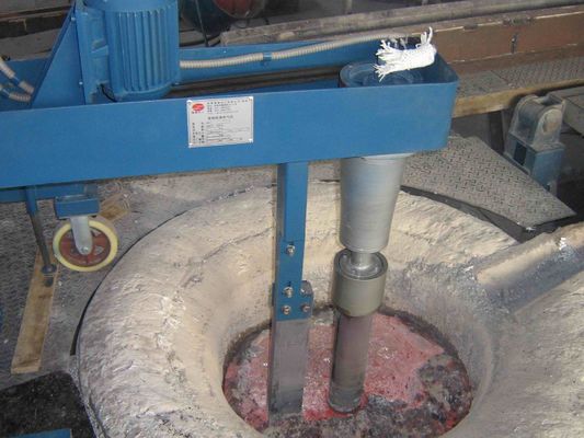 Processo de refinação de alumínio de desgaseificação giratório da unidade de 1.1KW 600 RPM