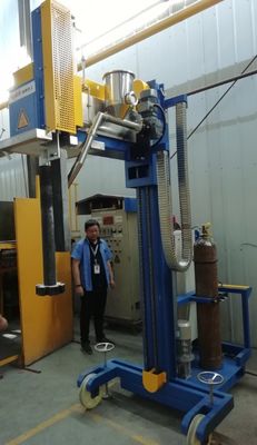Equipamento de alumínio de desgaseificação giratório móvel com as rodas para o alumínio derretido