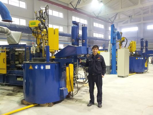 Fornalha 1000KG elétrica azul para a combustão completa guardando de derretimento de alumínio da fornalha