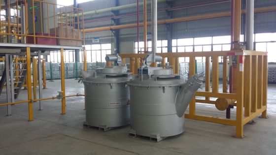 Capacidade de derramamento de alumínio derretida das conchas 1500KG de transferência para a fundição de alumínio